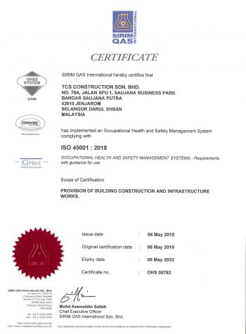 SIRIM ISO45001-2018
